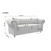 Newport 2 Seater Sofa Asphalt Plush