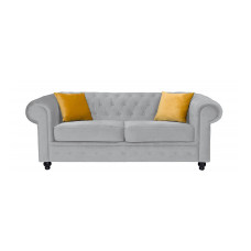 Newport 2 Seater Sofa Silver Plush