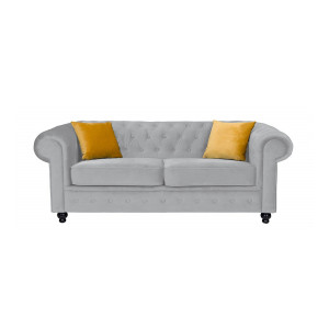 Newport 2 Seater Sofa Silver Plush
