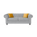 Newport 2 Seater Sofa Silver Plush