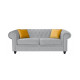Newport 2 Seater Sofa Silver Plush