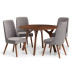 Huxley Round Table with Real Walnut Veneer