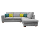 Layla Corner Sofa RHC Silver