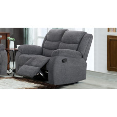 Lazy-B Fabric 2 Seater Recliner Grey