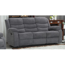 Lazy-B Fabric 3 Seater Recliner Grey