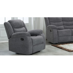 Lazy-B Fabric Armchair Recliner Grey