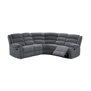 Lazy-B Fabric Corner Recliner Grey