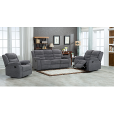 Lazy-B Fabric 3+2 Seater Recliner Grey