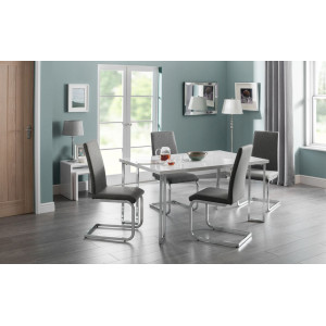 Manhattan White High Gloss Dining Table