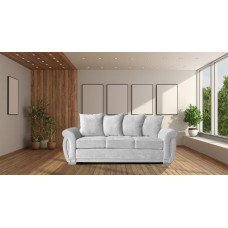 Neveda 3 Seater Sofa Silver