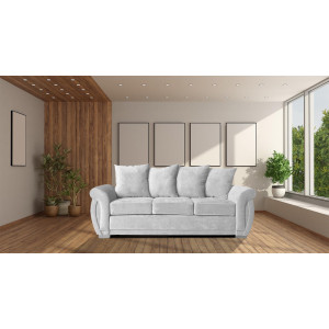 Neveda 3 Seater Sofa Silver