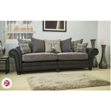 Montana 3 Seater Grey Scatter Back