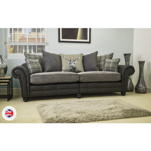 Montana 3 Seater Grey Scatter Back