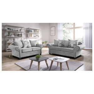 Nicole 3 + 2 Seater Silver