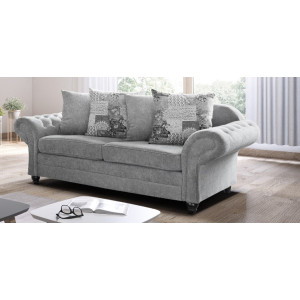 Nicole 3 Seater Silver