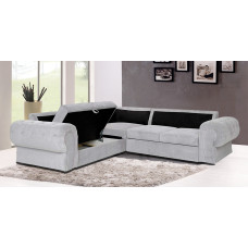 Knightbridge Corner Sofa Bed Silver