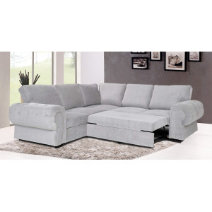 Knightbridge Full Corner Sofa Bed Silver
