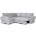 Knightbridge Full Corner Sofa Bed Silver