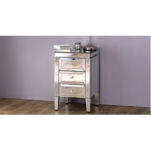 Italia 3 Drawer Bedside Cabinet