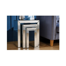 Italia Mirrored Nest of Tables Trio