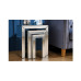 Italia Mirrored Nest of Tables Trio