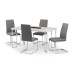 Positano White Marble Dining Table + 6 Chairs Set