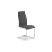 Roma Fabric Cantilever Dining Chair - Slate Grey Linen