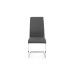 Roma Fabric Cantilever Dining Chair - Slate Grey Linen