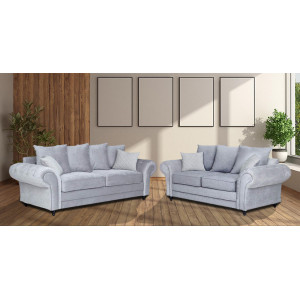 Amalfi 3+2 Seater Sofa Silver Grey