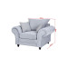 Amalfi Armchair Silver Grey