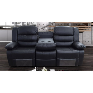Lazy-B 3 Seater Recliner Black