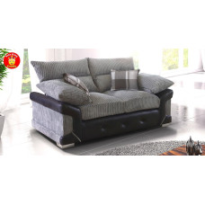 Talbot 2 Seater Sofa  Black-Grey