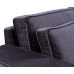 Teddy Dark Grey Plush Velvet 2 Seater