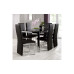 Tempo Black Glass Dining Table