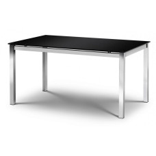 Tempo Black Glass Dining Table