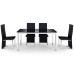 Tempo Black Glass Dining Table