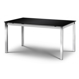Tempo Black Glass Dining Table