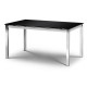 Tempo Black Glass Dining Table