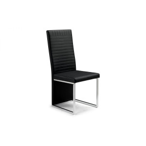 Tempo Black Faux Leather Dining Chair
