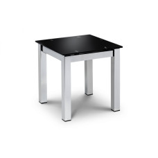 Tempo Black Glass Lamp Table