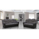 Arizona Fabric 3+2 Seater Sofa Black and Grey