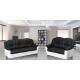 Arizona 3+2 Seater Sofa Black and White PU