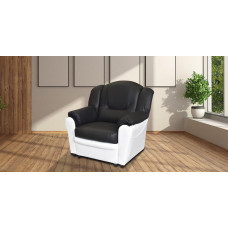 Arizona Armchair Black and White PU