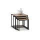 Tribeca Nest of Tables - Black / Sonoma Oak