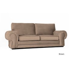 Windsor 3 Seater Brown Plush