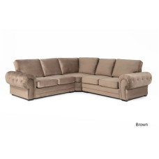 Windsor Large Corner Sofa Brown Plush