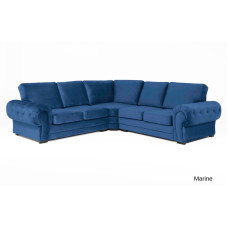Windsor Large Corner Sofa Marine Blue Plush