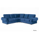 Windsor Large Corner Sofa Marine Blue Plush