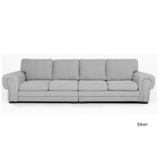 Windsor 4 Seater Silver Plush