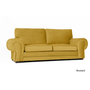 Windsor 3 Seater Mustard Plush